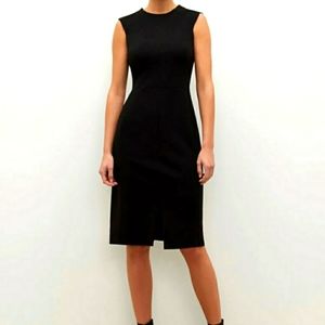 MM.Lafluer The Katie Dress- Twill Ponte in Deep Sea Emerald Green Midi Length